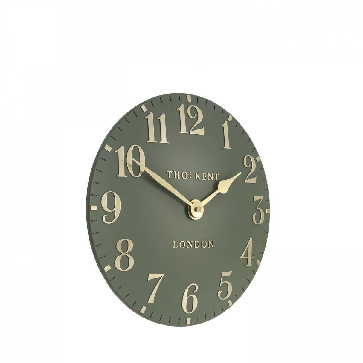Thomas Kent 12" Arabic Wall Clock Lichen Green - CLOCKS - Beattys of Loughrea