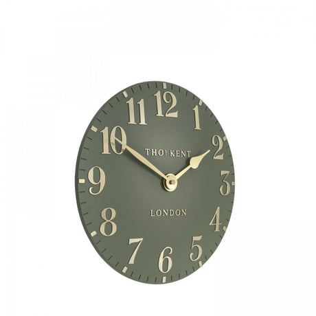 Thomas Kent 12" Arabic Wall Clock Lichen Green - CLOCKS - Beattys of Loughrea