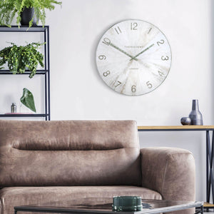 Thomas Kent 22" Wharf Wall Clock Pickled Oak - CLOCKS - Beattys of Loughrea