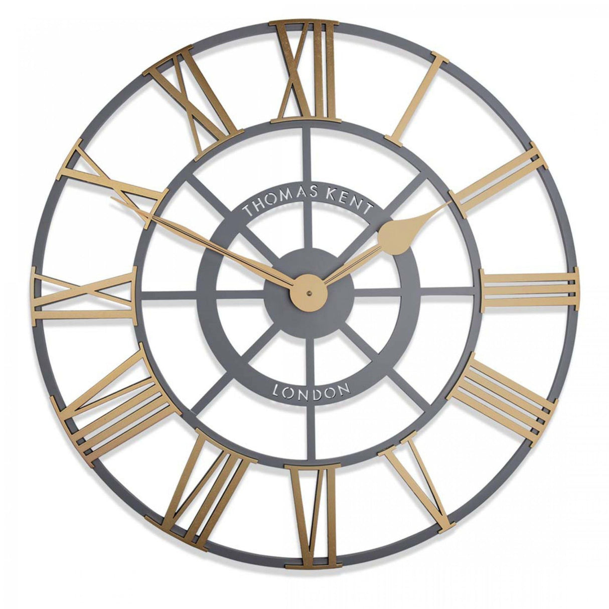 Thomas Kent 24" Evening Star Brass Wall Clock - CLOCKS - Beattys of Loughrea