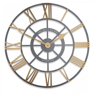 Thomas Kent 24" Evening Star Brass Wall Clock - CLOCKS - Beattys of Loughrea