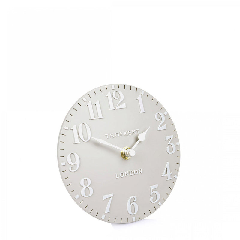 Thomas Kent 6" Arabic Mantel Clock Dove Grey - CLOCKS - Beattys of Loughrea
