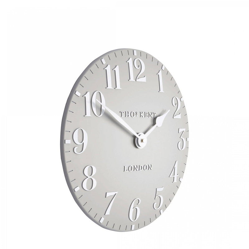 Thomas Kent 12" Arabic Wall Clock Dove Grey - CLOCKS - Beattys of Loughrea