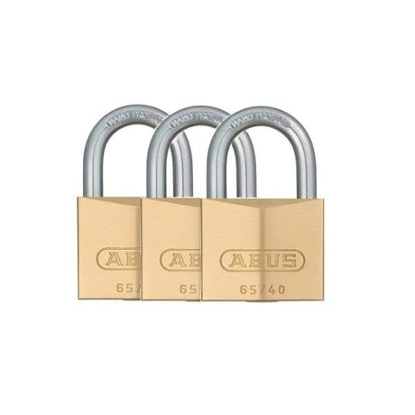 ABUS Premium Padlock brass 65/40mm Triple Pack - PADLOCKS - Beattys of Loughrea