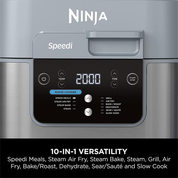 Ninja Speedi Rapid 10-In-1 Multicooker Air Fryer - Grey | ON400UK - ELEC SKILLET/WOK/COOKPAN - Beattys of Loughrea