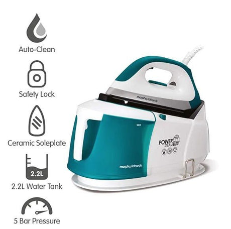 Morphy Richards 332014 Steam Eliste with Auto Clean Safety Lock 5 Bar 2.2 Litre Tank 500002596 - IRONS - Beattys of Loughrea