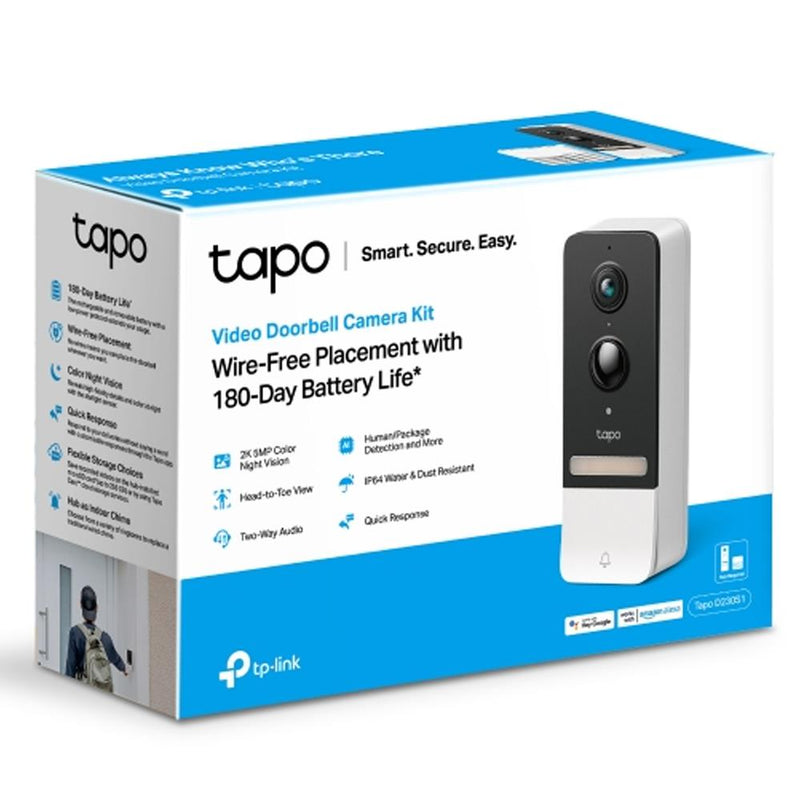 TP-Link Tapo Smart Battery Video Doorbell Camera Kit | Tapod230s1 - SECURITY CAMERA/ PRODUCTS - Beattys of Loughrea