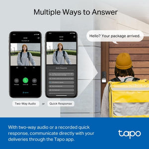 TP-Link Tapo Smart Battery Video Doorbell Camera Kit | Tapod230s1 - SECURITY CAMERA/ PRODUCTS - Beattys of Loughrea
