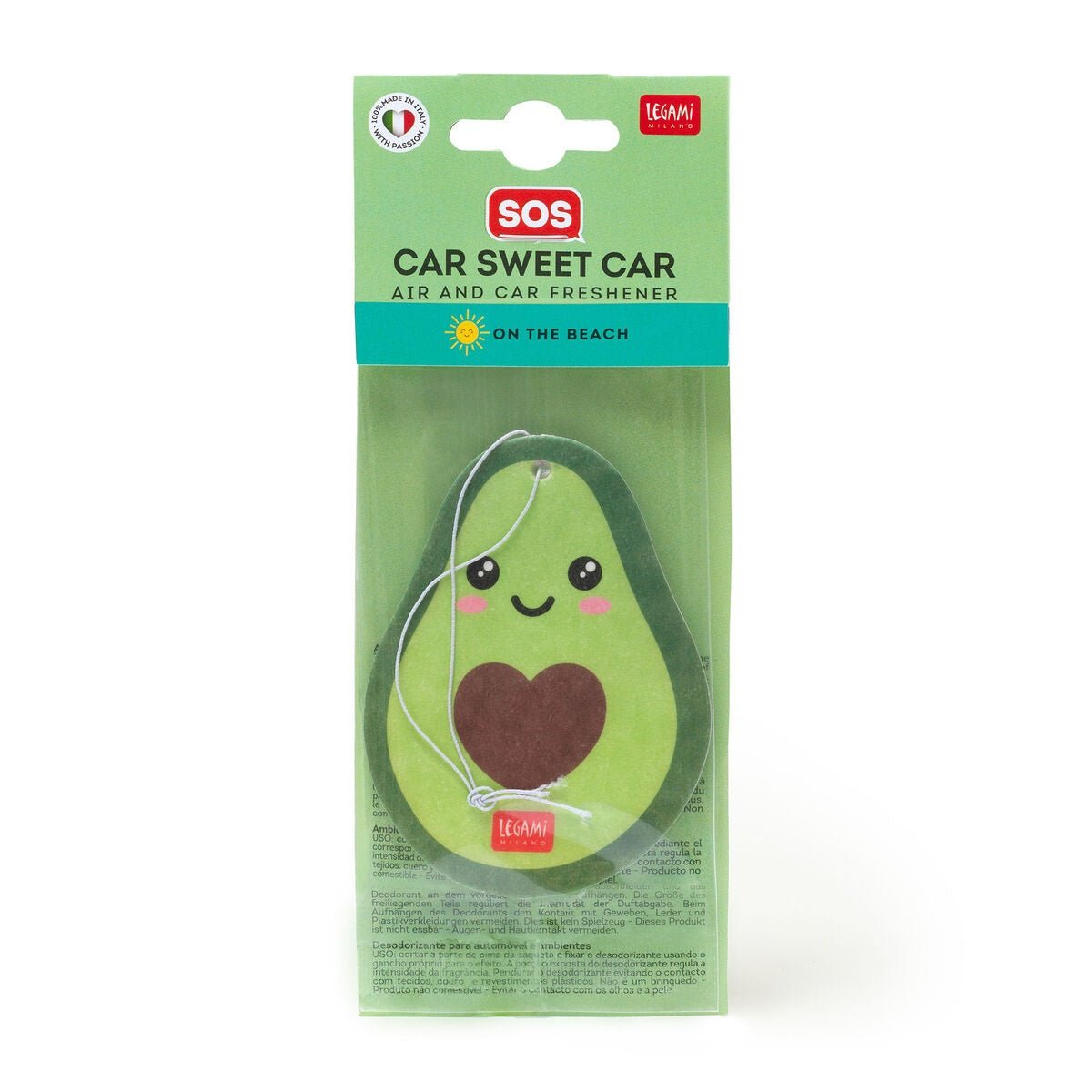 Legami Car Sweet Car - Car Freshener - Avocado - GIFT BAGS - SCENTED - Beattys of Loughrea