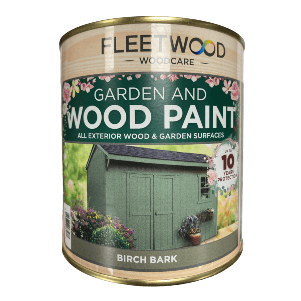 Fleetwood Superflex Garden & Wood Paint Birch Bark 1Ltr - VARNISHES / WOODCARE - Beattys of Loughrea