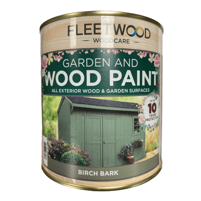 Fleetwood Superflex Garden & Wood Paint Birch Bark 1Ltr - VARNISHES / WOODCARE - Beattys of Loughrea