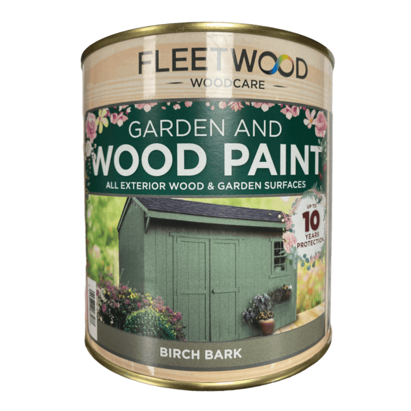 Fleetwood Superflex Garden & Wood Paint Birch Bark 1Ltr - VARNISHES / WOODCARE - Beattys of Loughrea