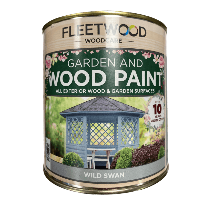 Fleetwood Superflex Garden & Wood Paint Wild Swan 1Ltr - VARNISHES / WOODCARE - Beattys of Loughrea