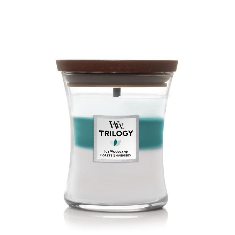 WoodWick Scented Candle Medium Icy Woodland Trilogy - CANDLES - Beattys of Loughrea