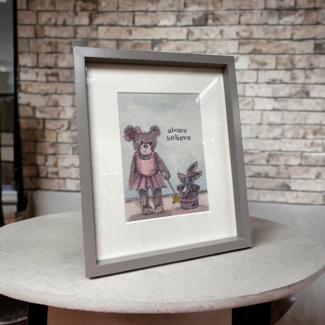My Painted Bear Framed Print "Always Believe" Assorted - One Supplied - PICTURES, PAINTINGS - Beattys of Loughrea