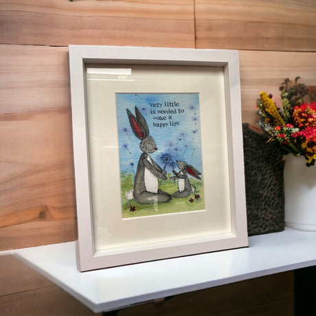 My Painted Bear Framed Print "A Happy Life" Assorted - One Supplied - PICTURES, PAINTINGS - Beattys of Loughrea