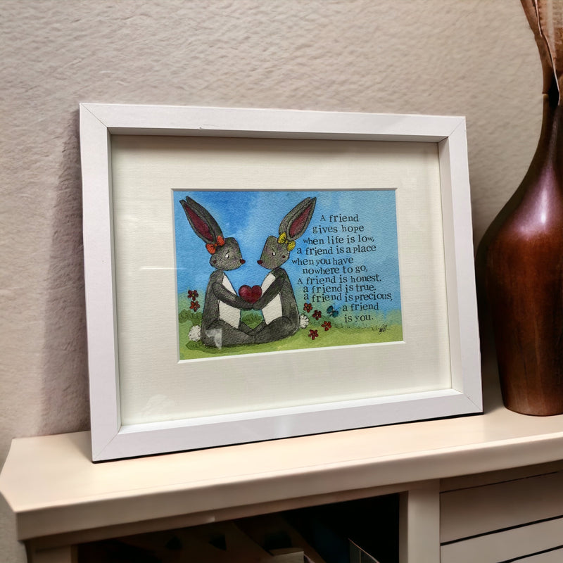 My Painted Bear Framed Print "A Friend gives Hope" Assorted - One Supplied - PICTURES, PAINTINGS - Beattys of Loughrea