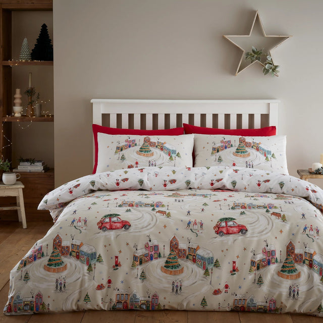 Catherine Lansfield Christmas Town Duvet Set - Kingsize - DUVET COVERS - Beattys of Loughrea