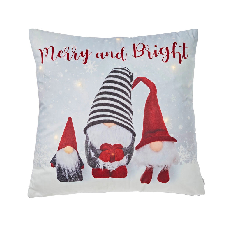 Catherine Lansfield Merry And Bright Gonks Light Up Cushion - CUSHIONS/COVERS - Beattys of Loughrea
