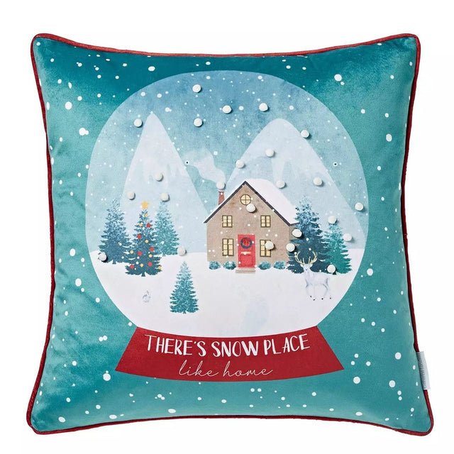 Catherine Lansfield Snow Place Like Home Cushion 45x45cm - CUSHIONS/COVERS - Beattys of Loughrea
