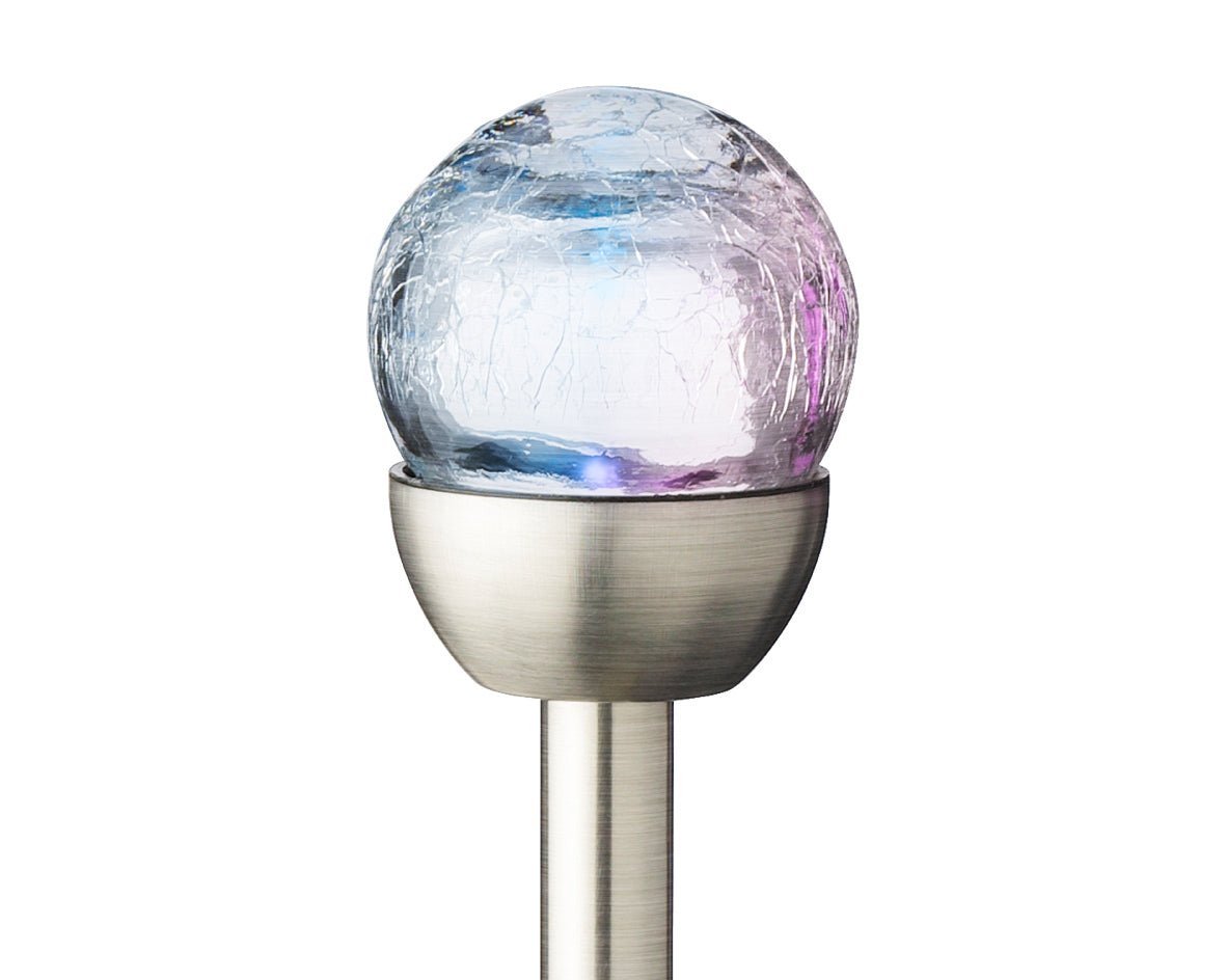 Set of 6 Crackle Glass Colour Changing Solar Lights - SOLAR / GARDEN ORNAMENTS - Beattys of Loughrea