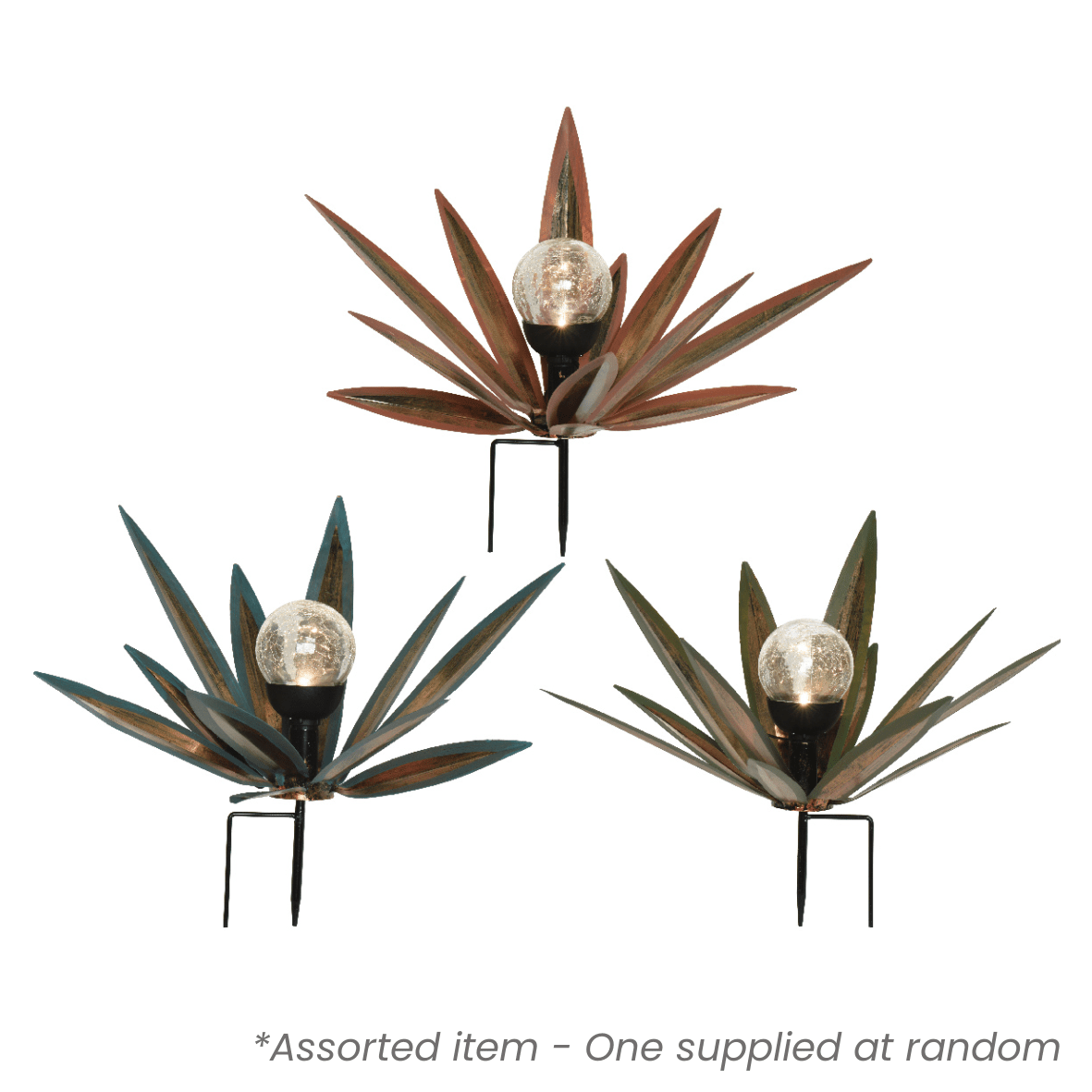 Spikey Iron Solar Stake Light - One Supplied - SOLAR / GARDEN ORNAMENTS - Beattys of Loughrea