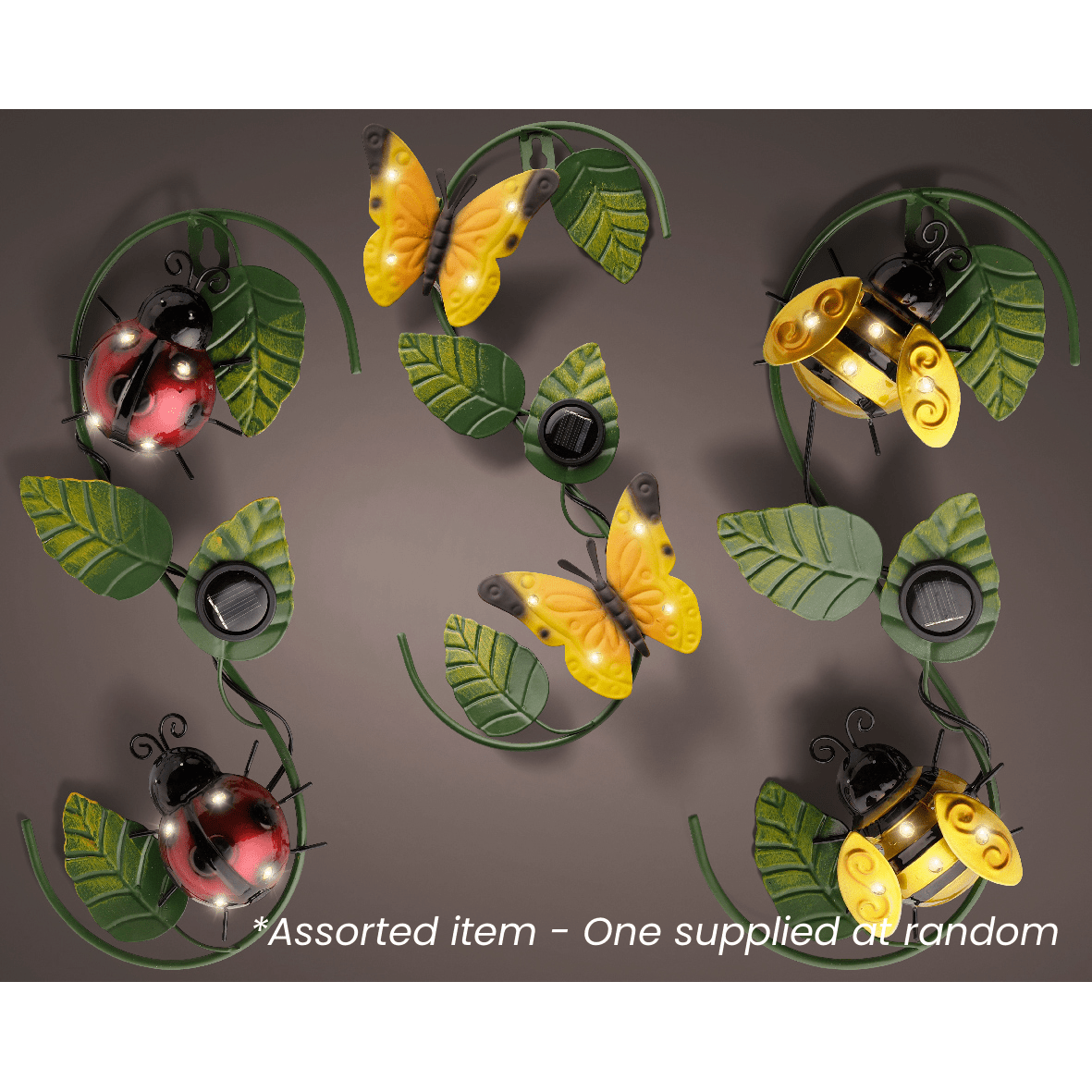 5cm Solar Metal Bug Assorted - One Supplied* - GARDEN ORNAMENTS INCL SOLAR - Beattys of Loughrea