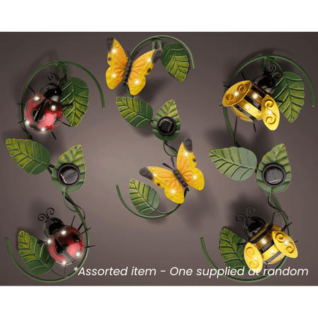 5cm Solar Metal Bug Assorted - One Supplied* - GARDEN ORNAMENTS INCL SOLAR - Beattys of Loughrea
