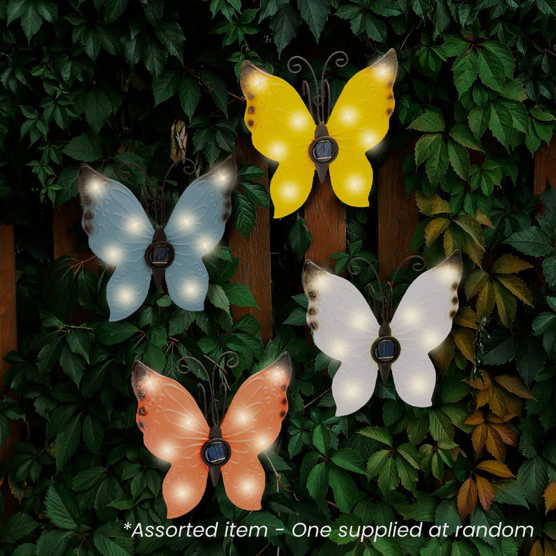 4cm Metal Solar Butterfly Assorted - One Supplied* - SOLAR / GARDEN ORNAMENTS - Beattys of Loughrea