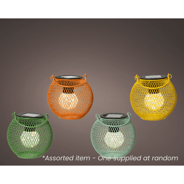 13x12cm Metal Solar Lantern Assorted - One Supplied - SOLAR / GARDEN ORNAMENTS - Beattys of Loughrea