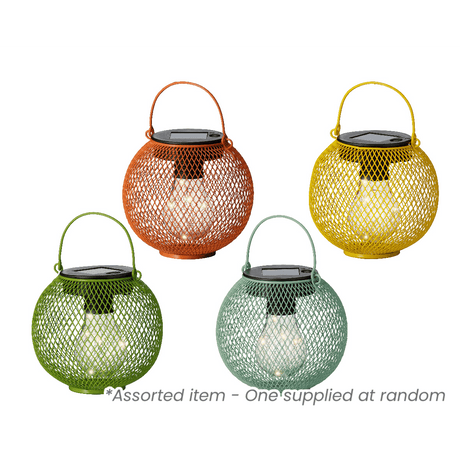 13x12cm Metal Solar Lantern Assorted - One Supplied - SOLAR / GARDEN ORNAMENTS - Beattys of Loughrea