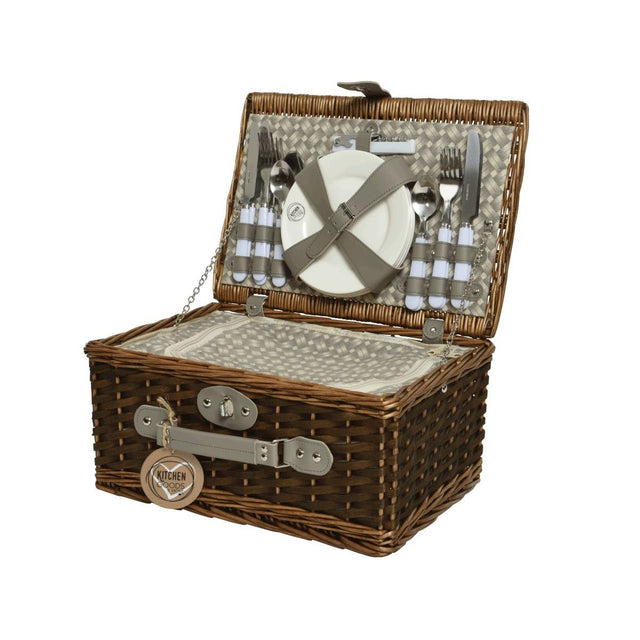 Traditional Wicker Picnic Basket Set - PICNIC HAMPER - Beattys of Loughrea