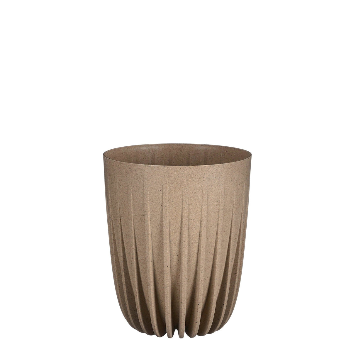 Lungo Large Taupe Plant Pot 22.5 x 19cm - PLASTIC FLOWER POT - Beattys of Loughrea