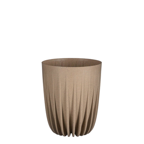 Lungo Large Taupe Plant Pot 22.5 x 19cm - PLASTIC FLOWER POT - Beattys of Loughrea