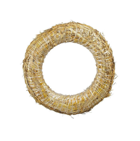 Natural Straw Wreath 8 x 35cm - FLOWERS - PAPER/PLASTIC - Beattys of Loughrea