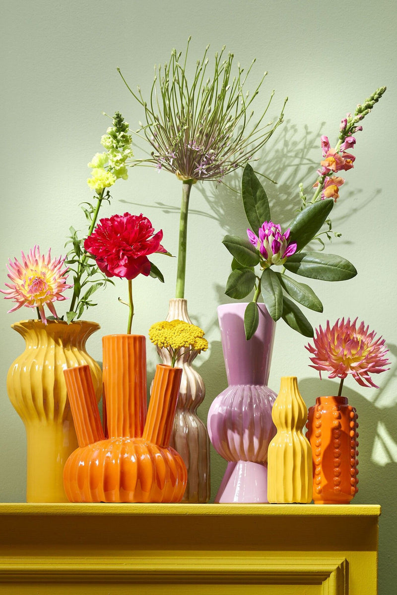 Felipe Yellow Vase 30cm - POTTED PLANTS - DRY ORNAMENTAL - Beattys of Loughrea