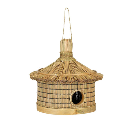 Straw Effect Birdhouse 24 x 28cm - BIRD HOUSE/ FEEDERS - Beattys of Loughrea