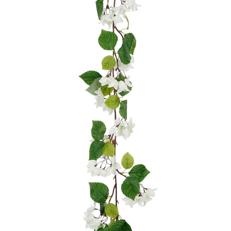 Bougainvillea Garland 180 x 20 x 10cm White - FLOWER - SILK - Beattys of Loughrea