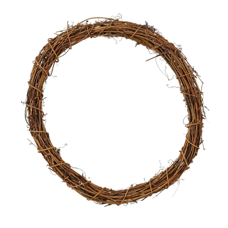 Brown Willow Wreath 4 x 35cm - FLOWERS - PAPER/PLASTIC - Beattys of Loughrea