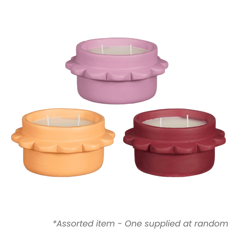Outdoor Candle in Pot 8 x 17cm Assorted - One Supplied - CANDLES - Beattys of Loughrea