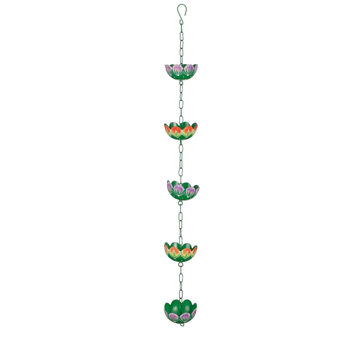 Purple Flower Rain Chain Decoration 84 x 9cm - SOLAR / GARDEN ORNAMENTS - Beattys of Loughrea