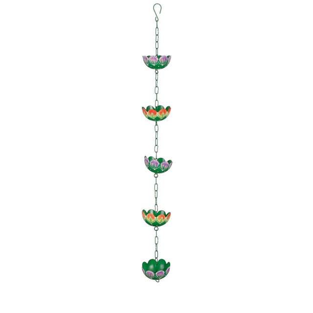 Purple Flower Rain Chain Decoration 84 x 9cm - SOLAR / GARDEN ORNAMENTS - Beattys of Loughrea