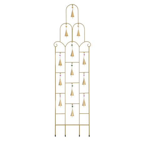 Garden Stake Gold Windchime 34 x 3 x 122cm - SOLAR / GARDEN ORNAMENTS - Beattys of Loughrea
