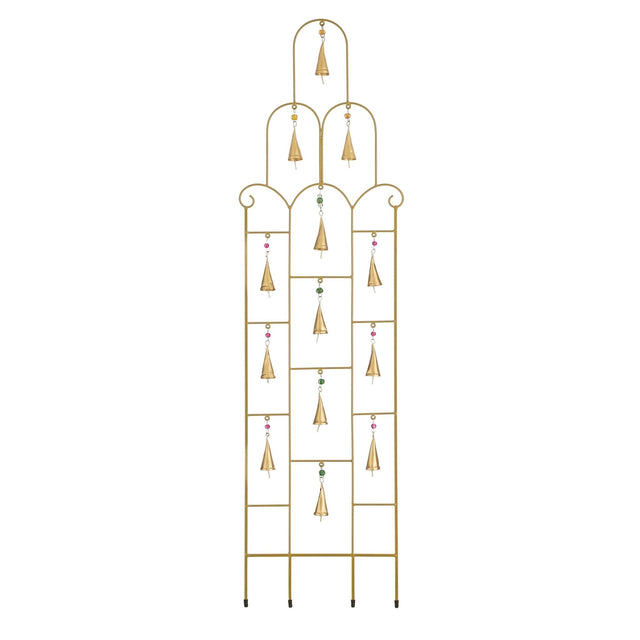 Garden Stake Gold Windchime 34 x 3 x 122cm - SOLAR / GARDEN ORNAMENTS - Beattys of Loughrea