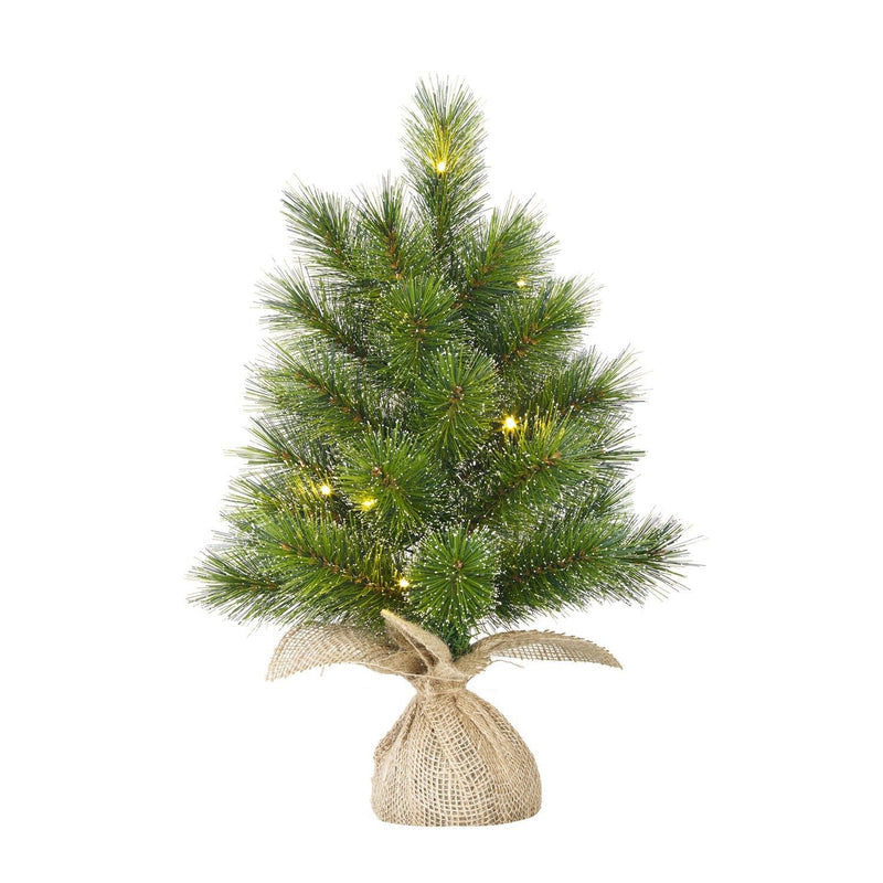 Glendon Burlap Battery Operated Christmas Tree with 20 LEDs - XMAS TREE F/O LIGHT UP - Beattys of Loughrea