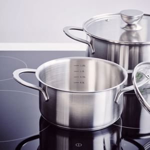 Brabantia Futura Recycled 4 Piece Saucepan Set - COOKWARE - S/STEEL - Beattys of Loughrea