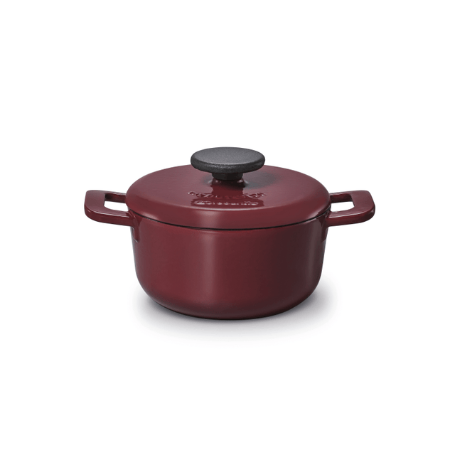 Brabantia The Dutch Oven Aubergine Red 20cm Casserole - COOKWARE - CAST IRON - Beattys of Loughrea