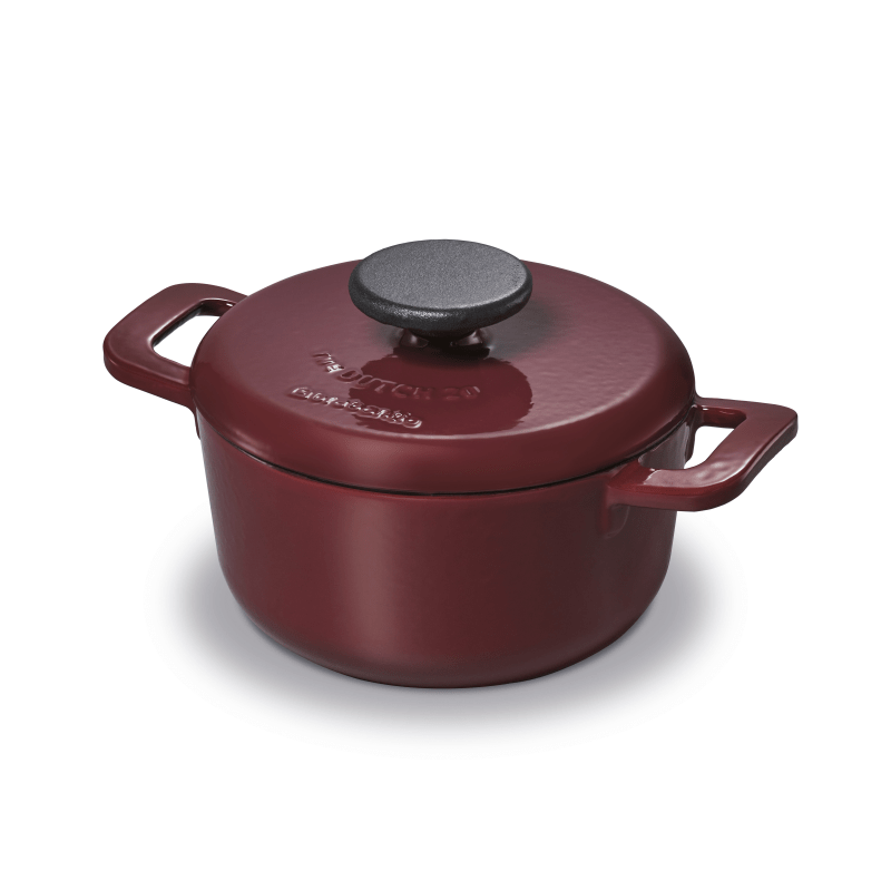 Brabantia The Dutch Oven Aubergine Red 20cm Casserole - COOKWARE - CAST IRON - Beattys of Loughrea