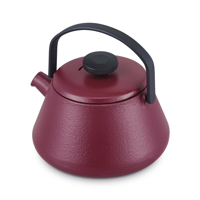 Brabantia T-Time Aubergine Red 12cm Teapot - COOKWARE - CAST IRON - Beattys of Loughrea
