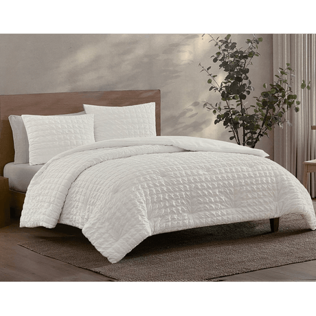 3 Piece Comforter Set Olivia White - BED SPREADS/COVERS/QUILTS - Beattys of Loughrea